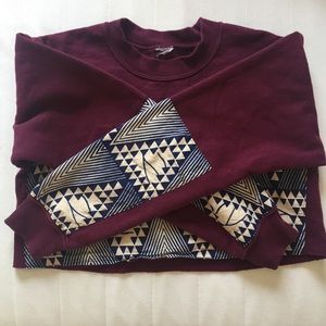 Vintage PHLO tribal cropped crewneck sweater